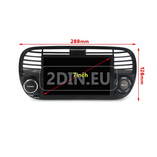 FIAT 500 - МУЛТИМЕДИЯ / Навигация android 16 CPU:8-Core, RAM:4Gb черна + DSP + CARPLAY + SIM